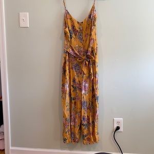 Yellow floral jumpsuit